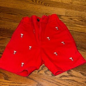 Janie & Jack shorts size 7 with snoopy Embroidered Design